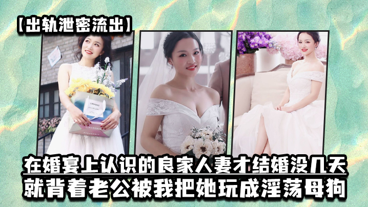 【出轨泄密流出】在婚宴上认识的良家人妻才结婚没几天，就背着老公被我把她玩成淫荡母狗